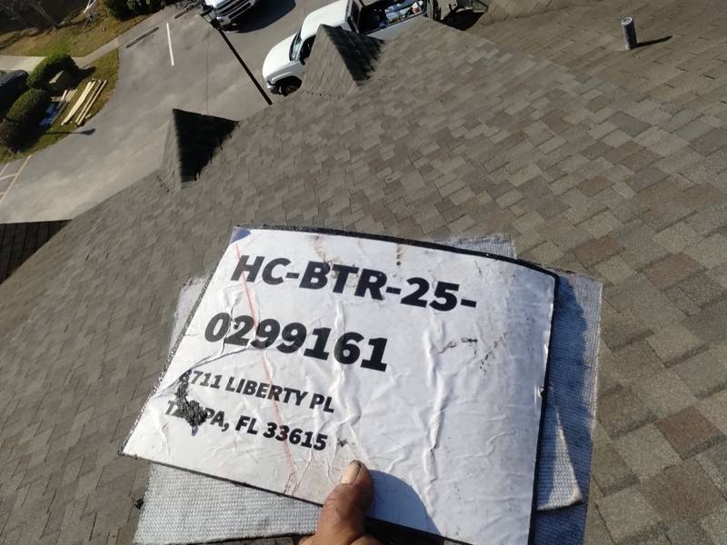 completed roofing project in Tampa FL