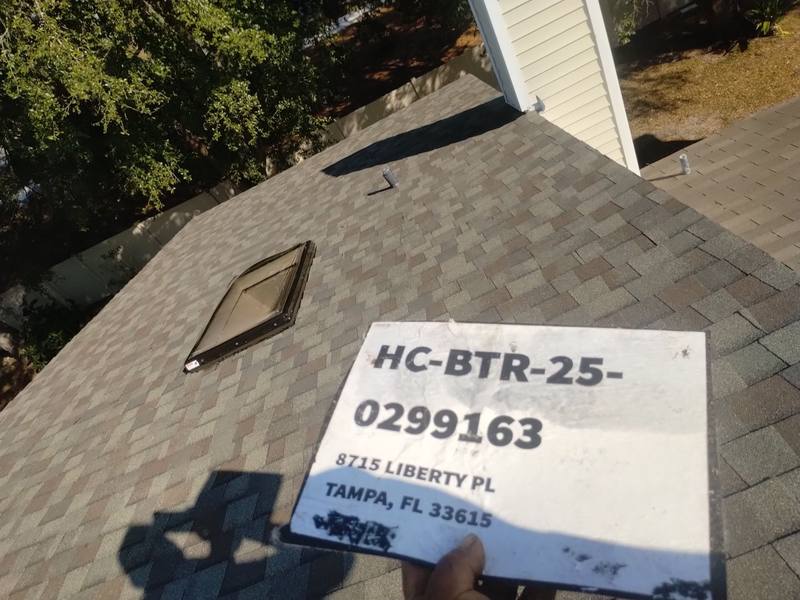 residential roof replacement by Hloska Roofing in Tampa