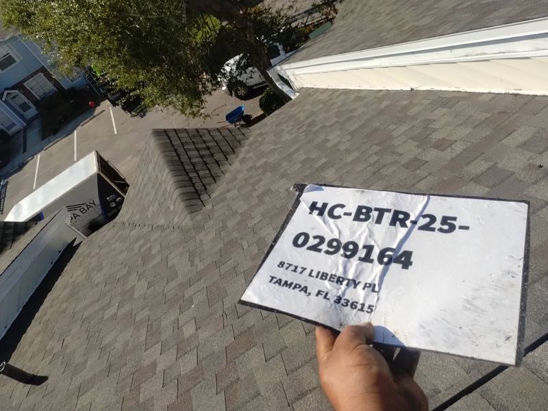completed roofing project in Tampa FL