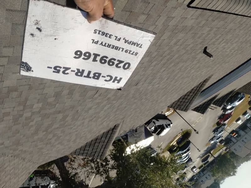 residential roof replacement by Hloska Roofing in Tampa