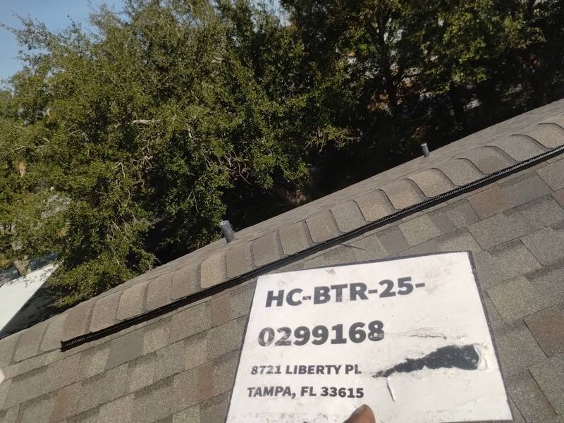 completed roofing project in Tampa FL