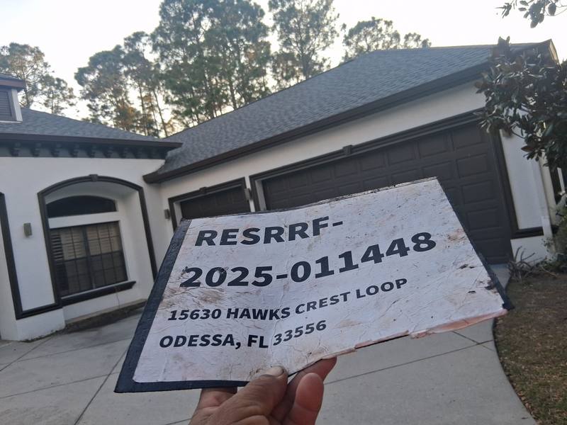 completed roofing project in Odessa FL