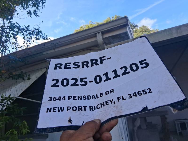 completed roofing project in New Port Richey FL