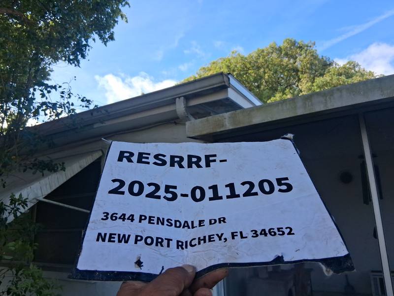 completed roofing project in New Port Richey FL