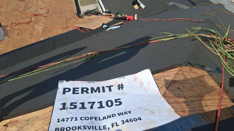 residential shingle roof replacement by Hloska Roofing in Brooksville