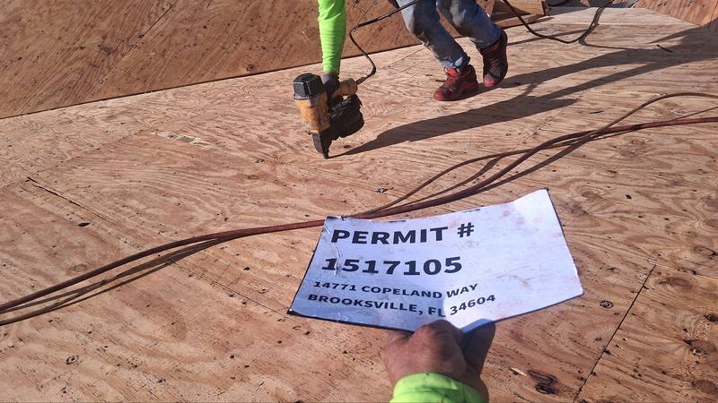 roofing project near Copeland Way in Brooksville