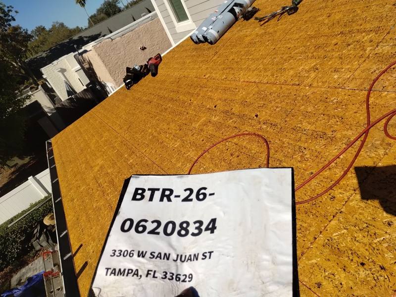 residential shingle roof replacement by Hloska Roofing in Tampa