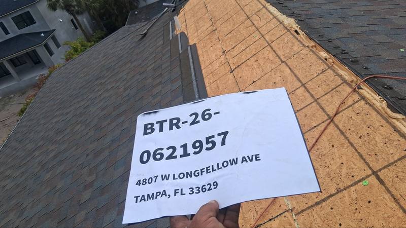 completed roofing project in Tampa FL
