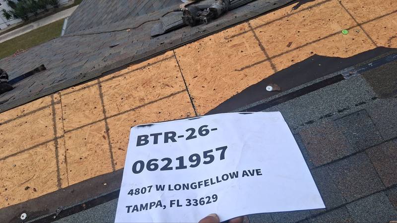 roofing project near W Longfellow Ave in Tampa
